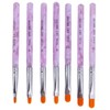 7 X Acrylic UV Gel Nail False Tips Builder Brush