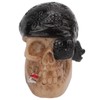 4PCS/Set Tire Valve Cap Skull Shape with Rubber Ring for