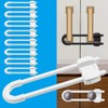 LRANFOW U-Shaped Baby Proof Cabinet Locks No Drilling Required, Adjustable