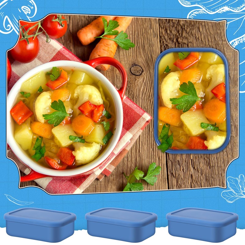 Nuogo 8 Pcs 2 Cup Silicone Freezer Trays with Lid
