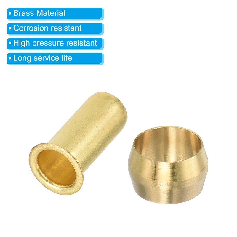 PATIKIL 5/16" Tube ID Compression Assortment Kit, 25 Set Brass