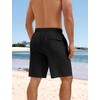 YnimioAOX Men’s Swim Trunks with Compression Liner 9 Inch Bathing