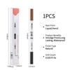 QIAWES Eyebrow Pencil, 2-In-1 Eyebrow Pen, 4 Fork Tip Microblading