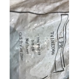 NYLON lot of (100).   Nylon Lock Nuts, 3/8” 16 thread