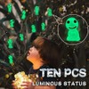 BLUWTE 10pcs Garden Statue Accessories,Princess Mononoke Luminous Tree Elves,Glow in