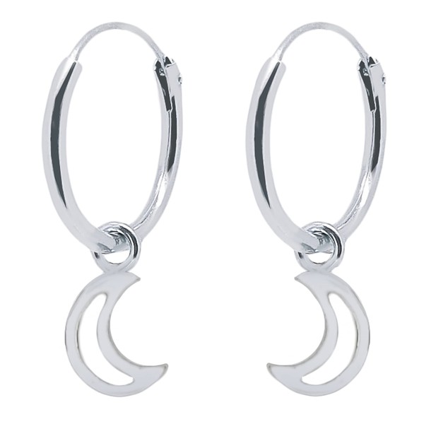 ENTREPLATA 925 Silver Earrings Unisex – Sterling Silver Small and