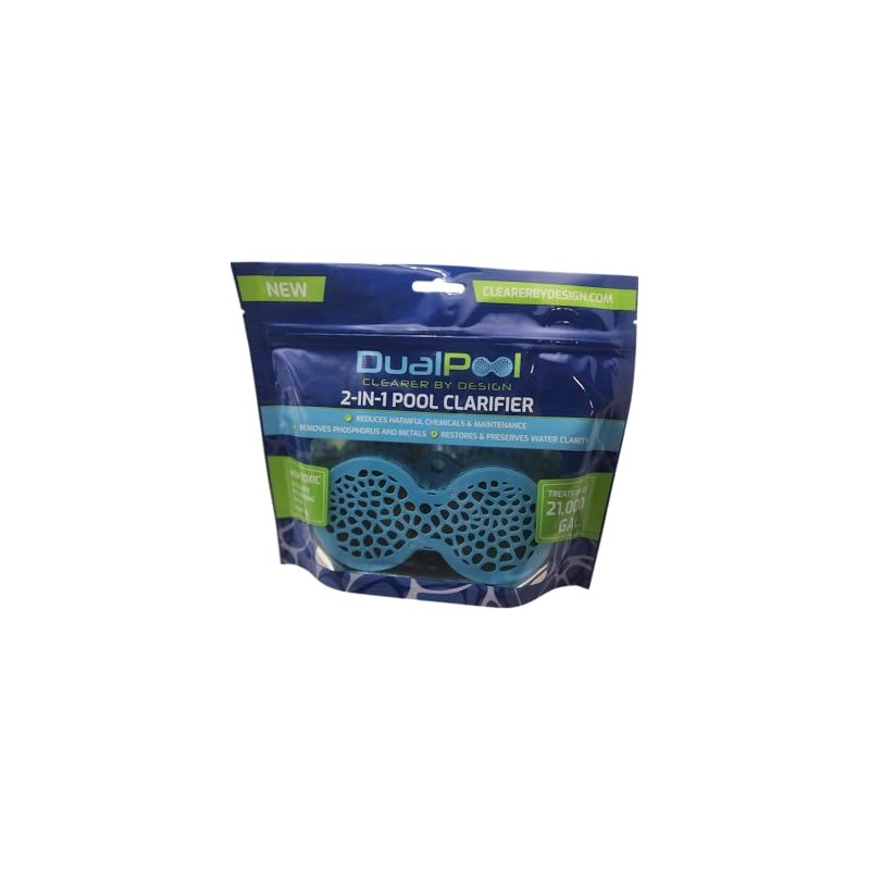 DualPool 2-in-1 Pool Clarifier, Pool Cleaner, Pool Cleaning, Non-Toxic, Reduces