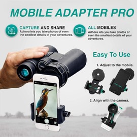 Phone Adapter Pro for Binoculars. Monoculars, Spotting Scopes, Astronomical Telescopes and Microscopes. Use It With Any Smartphone - Ideal for Capturing Your Adventures.