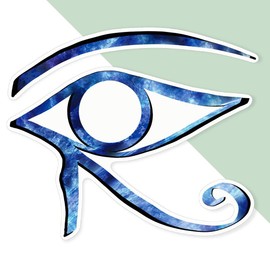 Azeeda 'Eye of Horus' White Premium Vinyl Decal Sticker – Waterproof, Durable & Easy to Apply - Ideal for Car Bumpers, Windows, Bins and More (DW00162809)