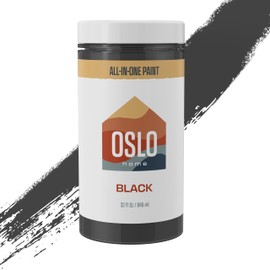 Oslo Home All In One Paint, ‎Black, Quart (32oz), Matte, no Sanding, for Refinishing Furniture, Cabinets