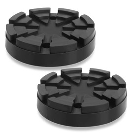 2 Stück Universelle Wagenheber Gummiauflage 125 mm Wagenheberauflage Gummi Gummiteller Wagenheber Gummipuffer Unterstellbock Gummiklotz Jack Pads Gummiblock für Wagenheber und Hebebühnen (Schwarz)