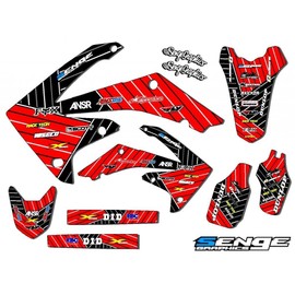 2001-2003 XR 70 Race Series Red Senge Graphics Base Kit Compatible with Honda