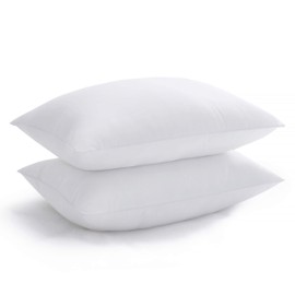 Acanva Basic Bed Pillow Soft Rest Cushion Stuffer for Sleeping, Standard (Pack of 2), White 2 Count