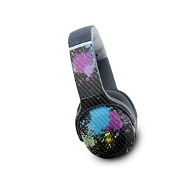 MightySkins Carbon Fiber Skin Compatible with Skullcandy Crusher Evo Wireless - Splatter | Protective, Durable Textured Carbon Fiber Finish | Easy to Apply | Made in The USA