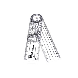 A2ZSCILAB Plastic 8" Spinal Goniometer 360 Degree ISOM Physical Therapy Angle Protractor Ruler