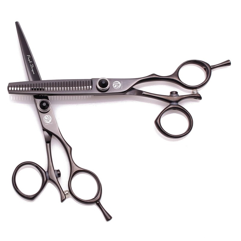 Kit Tijeras Profesionales Estilista Barbero Peluquero Purple Dragon 6 pulgadas