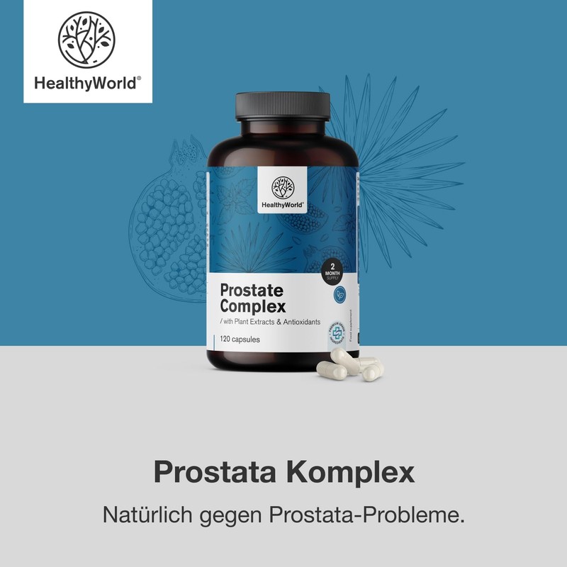 HealthyWorld® Prostate Complex - For Men - 120 Vegetable Capsules