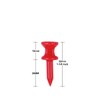 Zivisk Golf Tees Plastic 32MM 100 Count Red Golf Tees