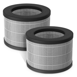 Fil-fresh 2-Pack MK01 & MK06 Replacement Filter, Compatible with AROEVE MK01 & MK06, ToLife TZ-K1, Kloudi DH-JH01 Air Purifier, 4-in-1 H13 True HEPA & Activated Carbon, Smoke Removal Version