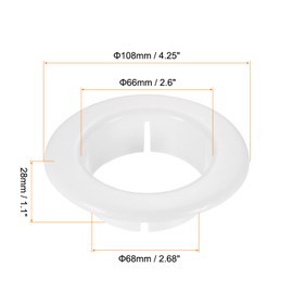 PATIKIL 68mm OD Hole Plugs, 1 Pack PVC Round Tube Post Locking Cover Pipe Insert End Cap for Pipeline Protection, White