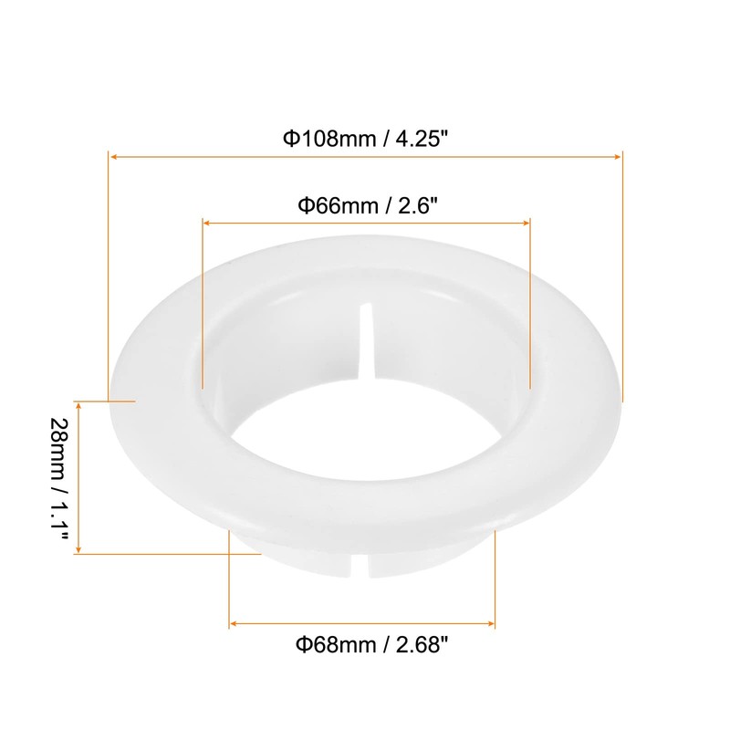PATIKIL 68mm OD Hole Plugs, 1 Pack PVC Round Tube