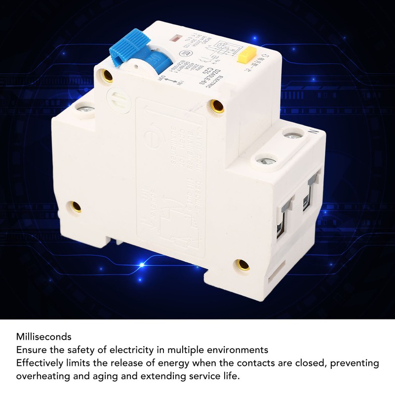 DZ40LE 63 Leakage Circuit Breaker PC Flame Retardant Rail Mounting