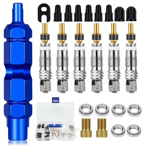 ZUOQIANG 24 Piece Valve Adaptor, French Valve, Bicycle Valve Adapter
