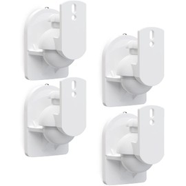 WALI Speaker Wall Mounts, Bookshelf Speaker Wall Mount Brackets, Surround Sound Speaker Mounts, Hold up to 7.7 lbs, (SWM402-W), 4 Pack, White