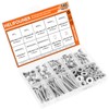 HELIFOUNER 140 Pieces #10-24 Phillips Countersunk Head Machine Screws Nuts
