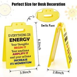 MBL Inspirational Positive Gifts Women - EVERYTHING IS ENERGY, Motivational Mental Health Gift for Men Coworker College Student Birthday Christmas White Elephant, Office Cubicle Dorm Decor Sign