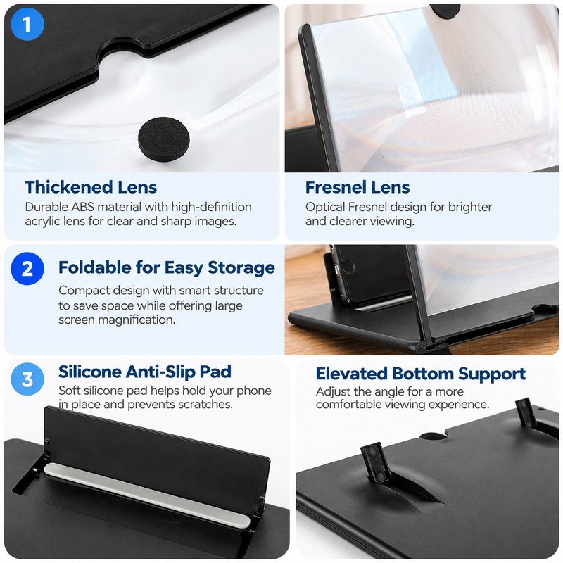 Phone Screen Magnifier for Movie Watching – HD Enlarged Viewing