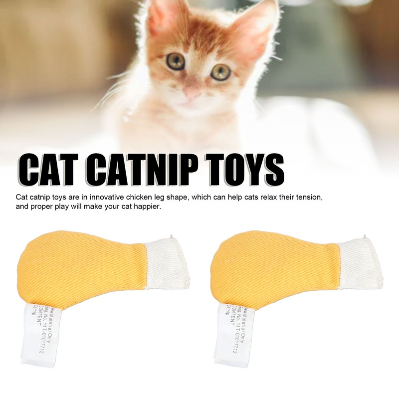 2Pcs Chicken Leg Cat Toys Bite Resistant Soft Comfortable Interactive