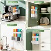 Metal Straw Holder for Cabinet Doors, Magnetic Cup and Straw