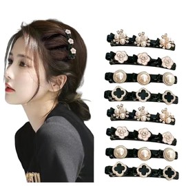 8pcs Sparkling Rhinestone Braided Hair Clips for Women, Clip Headband with Multiple Mini Clips, Cute & Practical Barrettes for Thick/Dry Hair, Luxury Hair Accessories Set