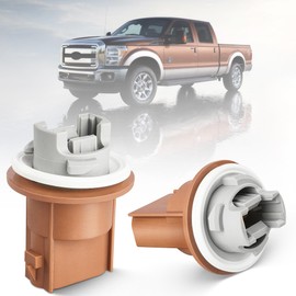 RED WOLF Turn Signal Parking Taillight Brake Light Socket Fit for Ford F150 F250 Focus Super Duty Ranger Lincoln Mark LT Replace OE #2U5Z-13411-SA 3 Pins Headlight Lamp Bulb Connector 2 PCS