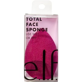 e.l.f. Cosmetics Total Face Esponja para Maquillaje Corrector y Polvo Forma Ovalada para Aplicar Base, Acabado Impecable, Uso Húmedo o Seco, Vegano y Libre de Crueldad Animal