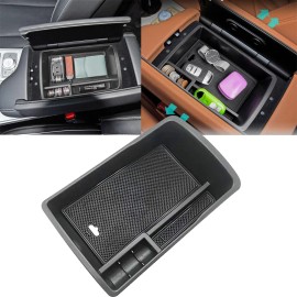 Unbranded For Genesis GV80 2021-2025 Car Center Armrest Storage Box Organizer Tray Black