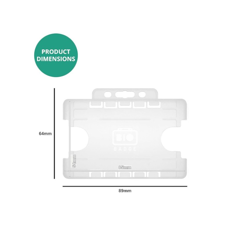 Customcard ltd® Double Sided ID Card Holder Two Sided Badge