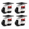 4-Pack 40F Leveling Casters with Adjustable Pads to Move &