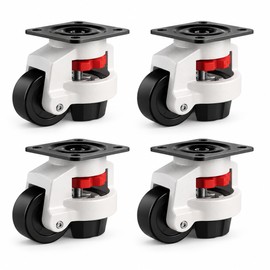 4-Pack 40F Leveling Casters with Adjustable Pads to Move & Level Workbenches