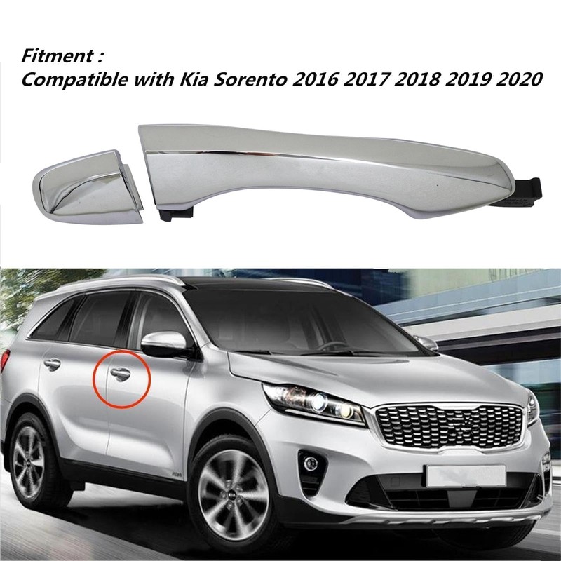 Priprilod Front Right Side Outside Door Handle Chrome Compatible with
