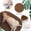 Mixweer 4 Pcs Cat Scratcher Cardboard Oval Cat Scratch Pad