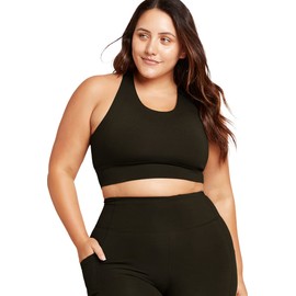 Boody Women's Modie Bait Long Line Sports Bra, Black
