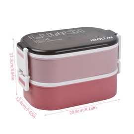 Fangehong Bento Box 1800ML, Lunchbox mit 2 Fächern, Lunch boxen Auslaufsicher, Brotdose für Erwachsene Kinder Mikrowellengeeignet (Grün)