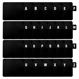 Namvo Vinyl Record Dividers and Vinyl Record Dividers Alphabetical Label Index Storage Accessories (Black, A-Z Set)
