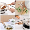 4Pcs Pot Spoon Rest Holder,Spatula Rack,Silicone Crab Pot Lid Support,Multipurpose