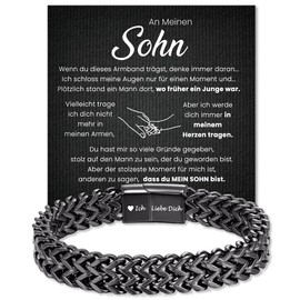 SOFIA FERRER Men's bracelet, gift brother, partner bracelets, Father's Day gift for dad, for my son, dad gifts, love gifts, Father's Day, birthday gift, Stainless Steel, No Gemstone