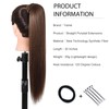 Yamel Ponytail Extension Medium Brown Long Straight 20 Inch Upgrade