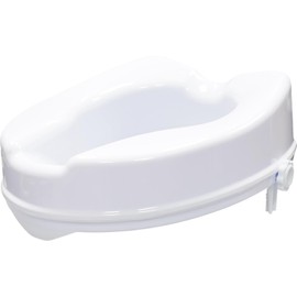 Aidapt Raised Toilet Seat 4 Inch (10 cm) – Toilet Riser for Elderly, Disabled, Post‑Surgery Recovery & Mobility Support – Lightweight, Hygienic Bathroom Aid – Fits Standard Toilets – 190 kg Capacity