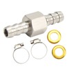 Fuel Line T Fitting Adapter 304 Stainless Steel Pressure Gauge